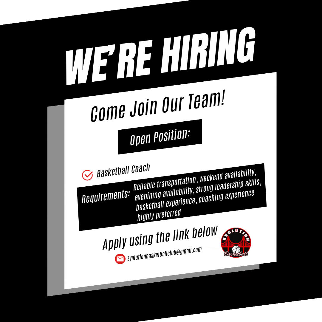 Evolution Basketball Now Hiring